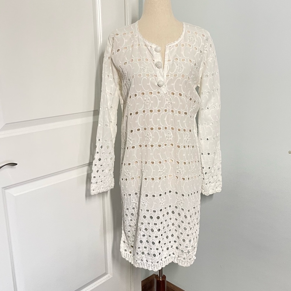 White Eyelet Beach Coverups